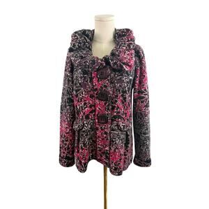 Avette Vintage 90s Y2K Mohair Blend Cardigan Sweater Oversized Collar Medium